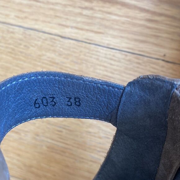 Lofina sz EU 38 high top sneaker style sandals light brown leather great cond - Picture 3 of 9